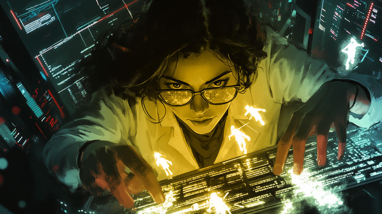 Vampire lurking in the subway tunnel