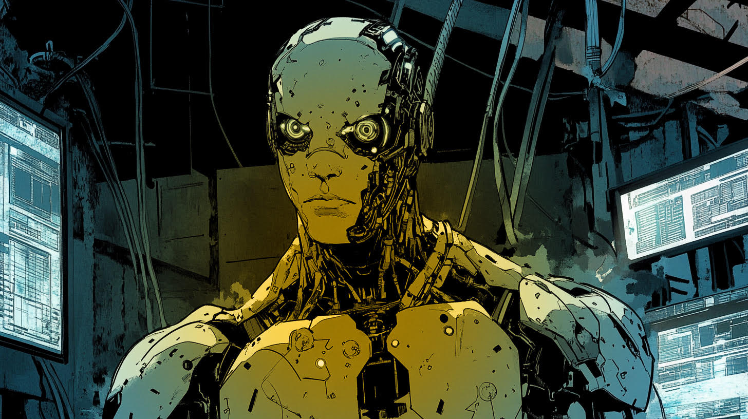 Vampire lurking in the subway tunnel